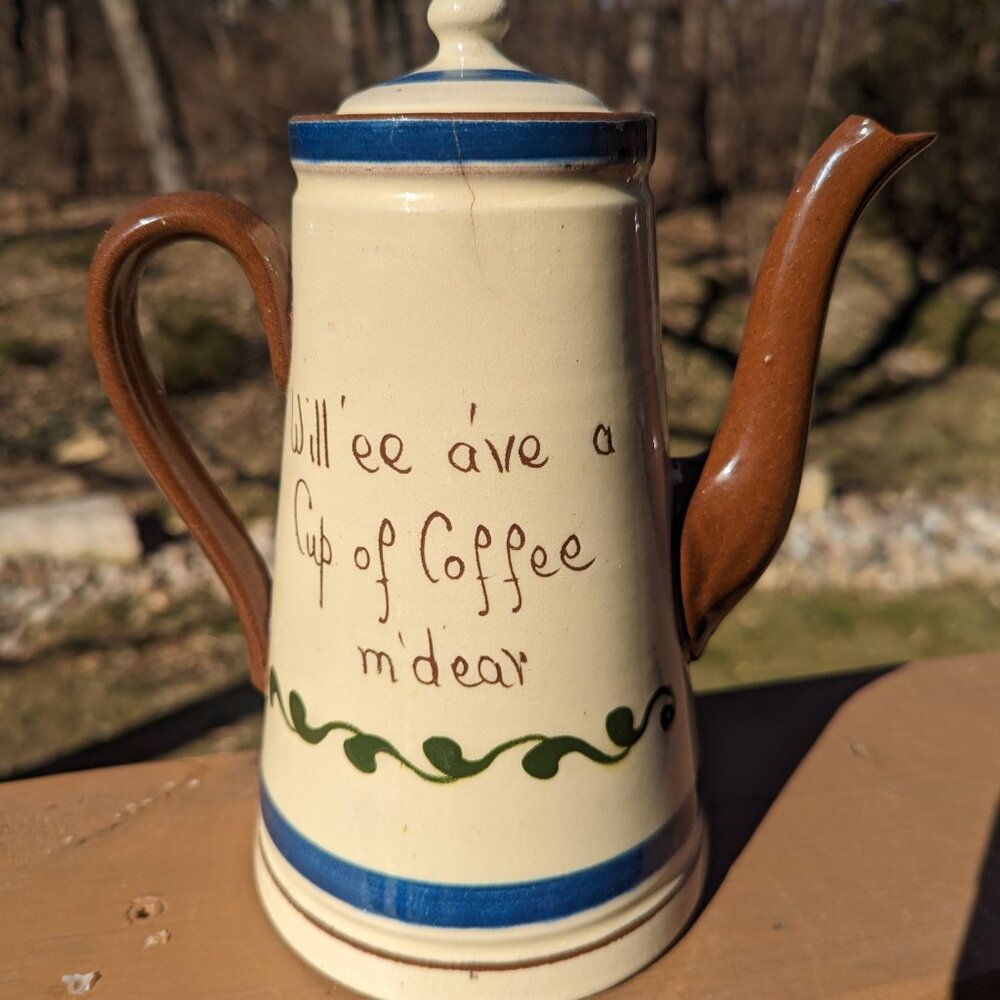 Vintage Watcombe Torquay Motto Ware Coffee Pot - Picture 2 of 10
